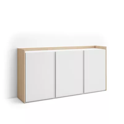 Aparador con LED claro | Blanco y roble