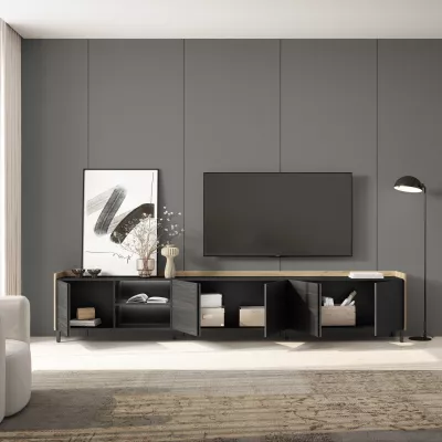 Mueble TV con luces LED estilo industrial