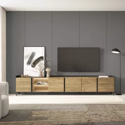 Meuble TV avec lumières LED industriel