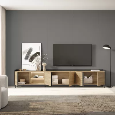 Mueble TV con luces LED industrial