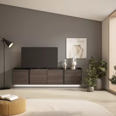 Mueble TV con suspensión y luces LED