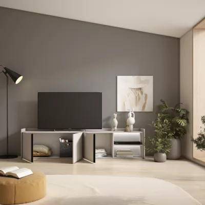 Mueble TV con luces LED Beige