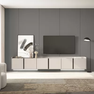 Meuble TV suspendu avec éclairage LED