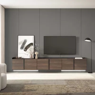 Mueble TV con luces LED y suspendido