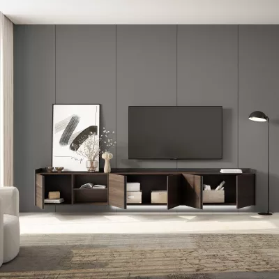 Meuble TV suspendu avec lumières LED