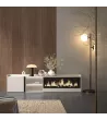 Mueble TV con chimenea eléctrica y luces LED