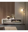 Mueble TV con chimenea eléctrica y luces LED diseño industrial