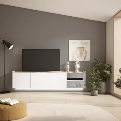 Meuble TV suspendu avec lumières LED