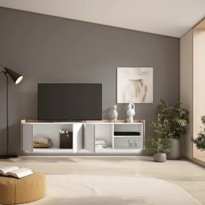 Mueble TV suspendido y luces LED