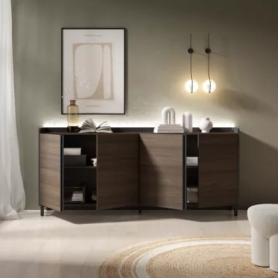 Buffet avec lumières LED style industriel