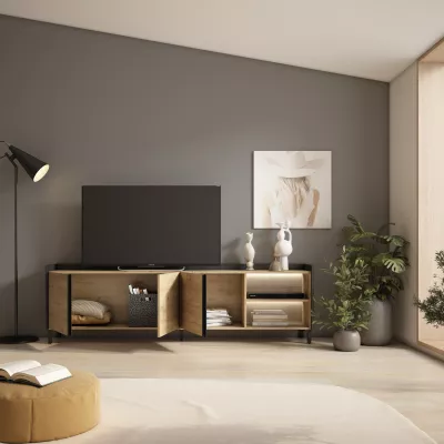 Meuble TV avec LED style industriel