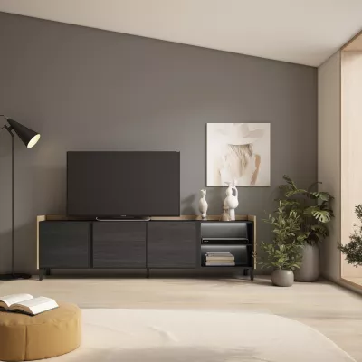 Meuble TV avec LED design industriel