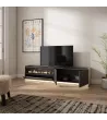Meuble TV avec cheminée électrique et lumières LED