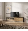 Meuble TV avec cheminée électrique et lumières LED