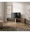 Meuble TV avec cheminée électrique et lumières LED