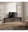 Mueble TV con chimenea eléctrica y luces LED