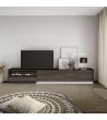 Mueble TV con chimenea eléctrica y luces LED