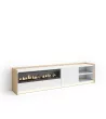 Mueble TV con chimenea eléctrica y luces LED