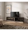 Mueble TV con chimenea eléctrica y luz LED