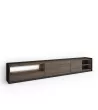 Mueble TV con LED | Roble oscuro y Negro