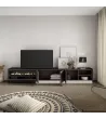 Mueble TV con chimenea eléctrica y luz LED