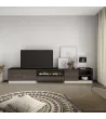 Mueble TV con chimenea eléctrica y luz LED