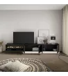 Mueble TV con chimenea eléctrica y luces LED
