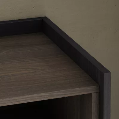 Buffet avec lumières LED | Chêne foncé et Noir